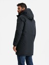 Ombre Clothing Pánska klasická dlhá bunda parka čierna Ombre Clothing