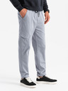 Ombre Clothing Pánske pletené tepláky s cargo vreckami svetlosivá Ombre Clothing