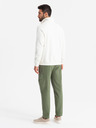 Ombre Clothing Pánske pletené tepláky s vreckami olivová Ombre Clothing