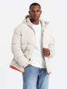 Ombre Clothing Ombre Clothing pánska športová teplá bunda s dvojitou kapucňou
