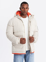 Ombre Clothing Ombre Clothing pánska športová teplá bunda s dvojitou kapucňou