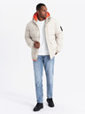 Ombre Clothing Ombre Clothing pánska športová teplá bunda s dvojitou kapucňou