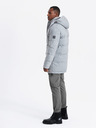 Ombre Clothing Pánska dlhá teplá bunda parka s vlnou Ombre Oblečenie