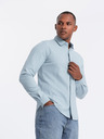 Ombre Clothing Pánska pletená košeľa s úzkymi rukávmi Ombre oblečenie