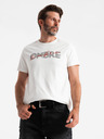Ombre Clothing Pánske bavlnené tričko s jemnou výšivkou Ombre Oblečenie
