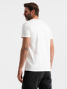 Ombre Clothing Pánske bavlnené tričko s jemnou výšivkou Ombre Oblečenie