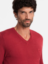 Ombre Clothing Elegantný pánsky sveter BASIC s výstrihom v tvare písmena V. Oblečenie v tvare písmena V