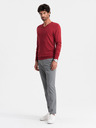 Ombre Clothing Elegantný pánsky sveter BASIC s výstrihom v tvare písmena V. Oblečenie v tvare písmena V