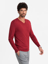 Ombre Clothing Elegantný pánsky sveter BASIC s výstrihom v tvare písmena V. Oblečenie v tvare písmena V