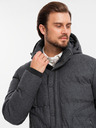 Ombre Clothing Pánska ľahká bunda so sieťovanou podšívkou a kapucňou Ombre Clothing