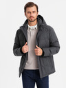 Ombre Clothing Pánska ľahká bunda so sieťovanou podšívkou a kapucňou Ombre Clothing