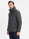 Ombre Clothing Pánska ľahká bunda so sieťovanou podšívkou a kapucňou Ombre Clothing
