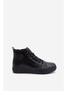 BIG STAR SHOES Pánske zateplené vysoké tenisky so zipsom Čierne Big Star Veľkosť: