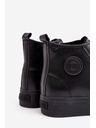 BIG STAR SHOES Pánske zateplené vysoké tenisky so zipsom Čierne Big Star Veľkosť: