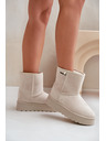 BIG STAR SHOES Dámske snehové topánky na vysokej platforme Big Star Light Beige