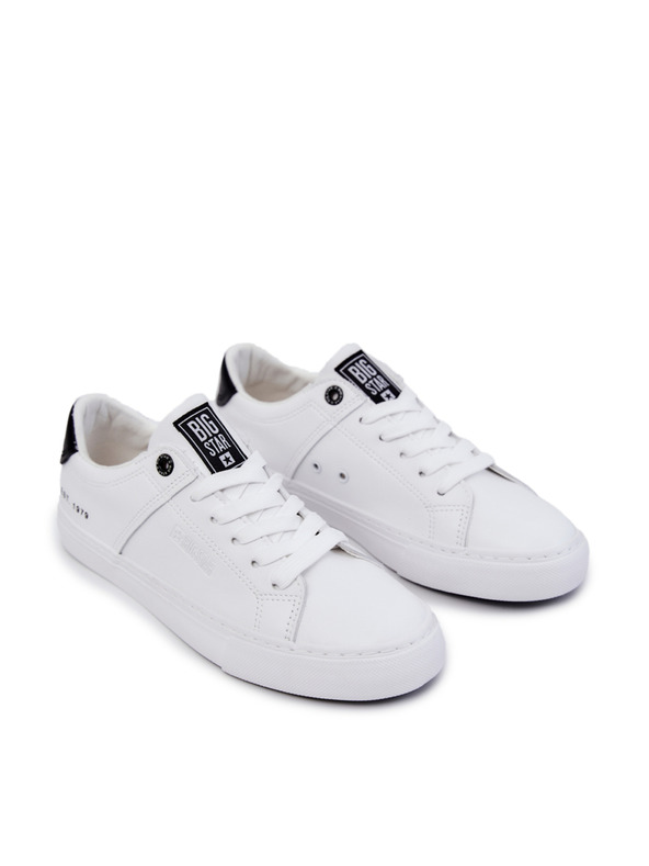 BIG STAR SHOES Pánske kožené tenisky Big Star - biela