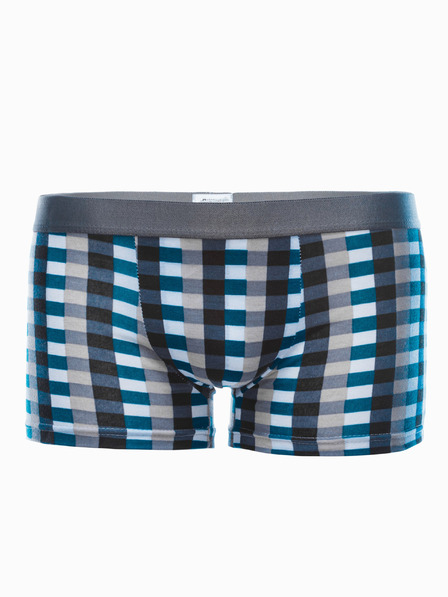 Edoti Šedé a modré pánske kockované boxerky Edoti