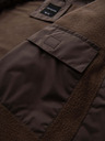 Ombre Clothing Pánska ľahká farebná športová bunda s fleecom béžová Ombre Clothing