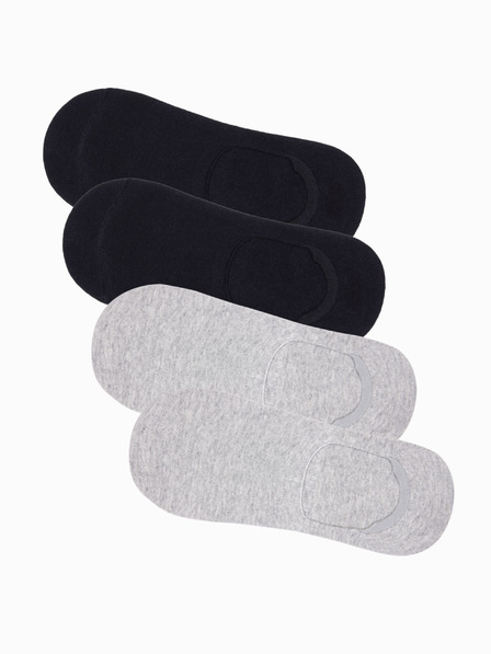 Ombre Clothing Pánske ponožky 4pack Black Ombre Oblečenie