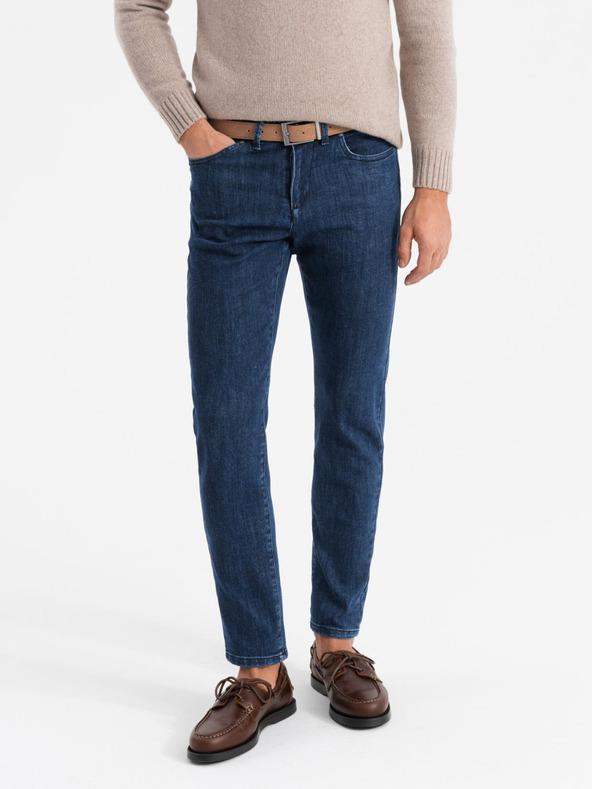 Ombre Clothing Pánske klasické sprané džínsy REGULAR FIT modré ombré Oblečenie