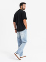 Ombre Clothing Pánske tričko LOOSE FIT s vreckom čierne Ombre Clothing