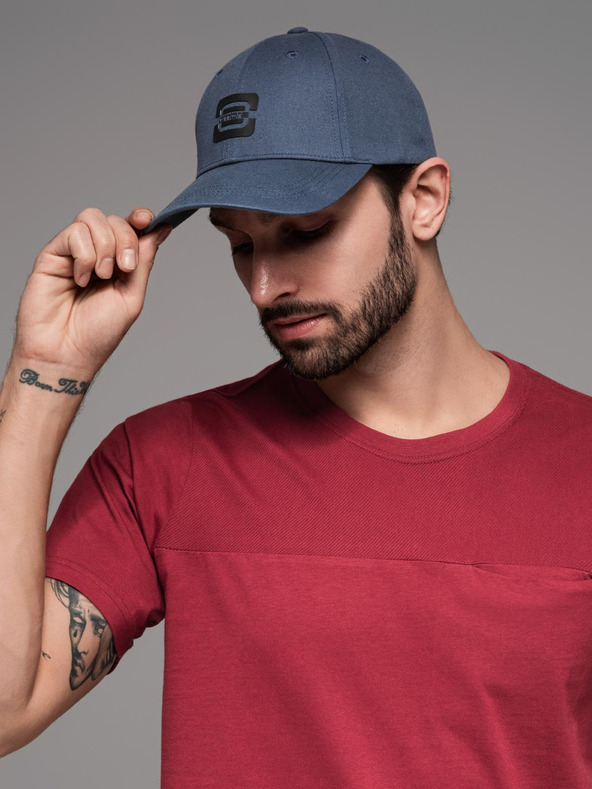 Ombre Clothing Pánska bejzbalová čiapka s logom tmavomodrá Oblečenie Ombre