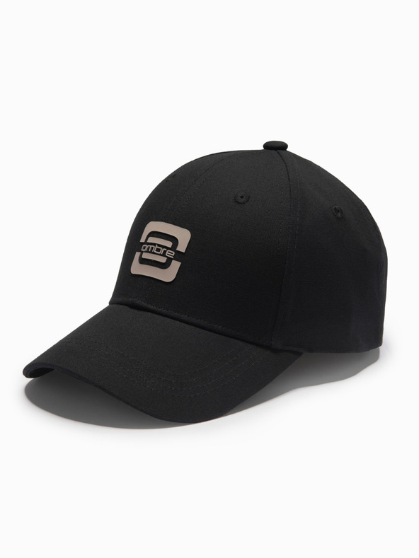 Ombre Clothing Pánska bejzbalová čiapka s logom čierna Ombre Oblečenie