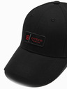 Ombre Clothing Pánska šiltovka s nášivkou čierna Ombre Oblečenie