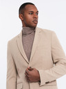 Ombre Clothing Elegantné pánske béžové sako zo zmesi vlny od Ombre Clothing