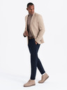Ombre Clothing Elegantné pánske béžové sako zo zmesi vlny od Ombre Clothing