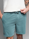 Ombre Clothing Pánske bavlnené teplákové šortky BASIC modré Ombre Oblečenie