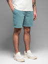 Ombre Clothing Pánske bavlnené teplákové šortky BASIC modré Ombre Oblečenie