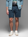 Ombre Clothing Pánske bavlnené teplákové šortky BASIC modré Ombre Oblečenie