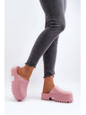 BIG STAR SHOES Dámske šľapky s masívnou podrážkou Big Star ružové