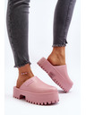 BIG STAR SHOES Dámske šľapky s masívnou podrážkou Big Star ružové