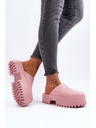 BIG STAR SHOES Dámske šľapky s masívnou podrážkou Big Star ružové