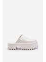 BIG STAR SHOES Dámske papuče na masívnej podrážke Big Star biele