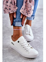 BIG STAR SHOES Dámske nízke kožené tenisky Big Star biele