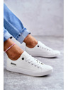 BIG STAR SHOES Dámske nízke kožené tenisky Big Star biele