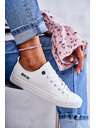 BIG STAR SHOES Dámske nízke kožené tenisky Big Star biele