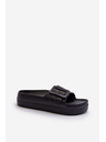 BIG STAR SHOES Dámske penové papuče na platforme s prackou Big Star čierne