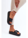 BIG STAR SHOES Dámske penové papuče na platforme s prackou Big Star čierne