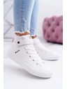 BIG STAR SHOES Zateplené kožené tenisky BIG STAR White Veľ: