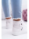 BIG STAR SHOES Zateplené kožené tenisky BIG STAR White Veľ: