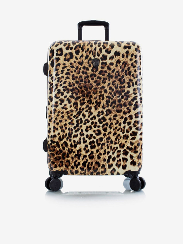 Heys Čierno-hnedý vzorkovaný cestovný kufor Heys Brown Leopard M