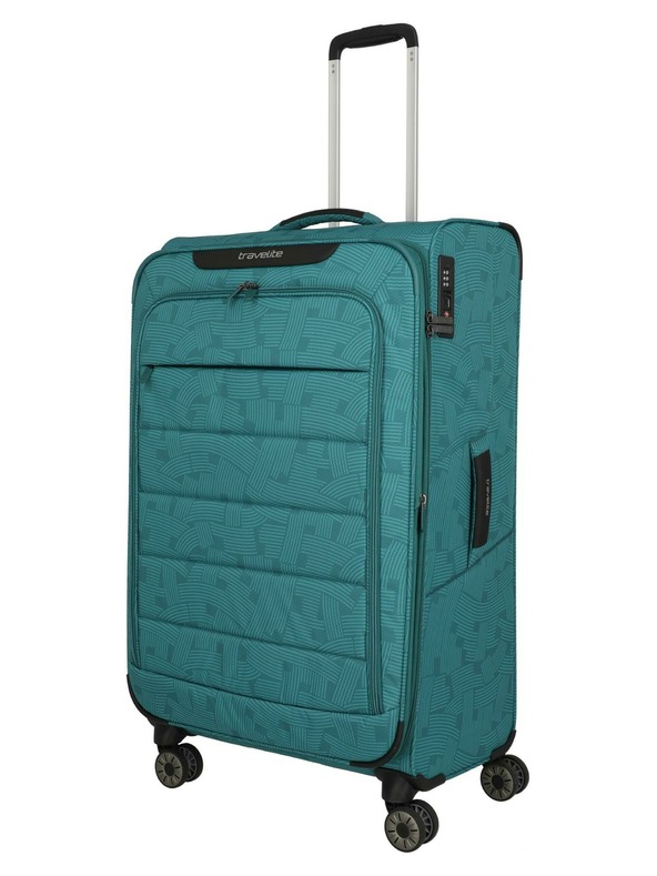 Travelite Cestovný kufor Travelite Skaii 4w L Print Petrol