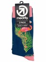 Meatfly Meatfly ponožky Lexy Triple Pack Flamingo | Multifarebná | Veľkosť