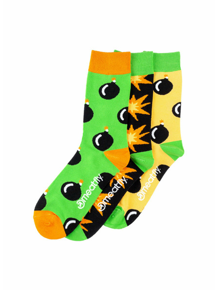 Meatfly Meatfly ponožky Bomb socks - S19 Triple pack | Viacfarebná | Veľkosť
