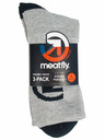 Meatfly Meatfly ponožky Long Triple Pack Grey Bike | Sivá | Veľkosť