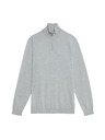 Marks & Spencer Sveter s krátkym zipsom z vlny merino Marks & Spencer sivá